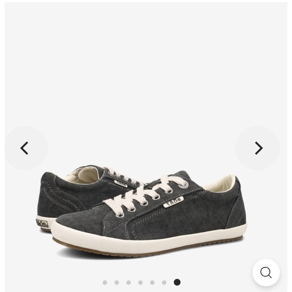 Taos Star Women's Sneakers Charcoal Washed Canvas. Size 7.5 EUC $100 Retail - Picture 1 of 14